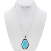 Large High Grade Turquoise Pendant Chain Included 48910