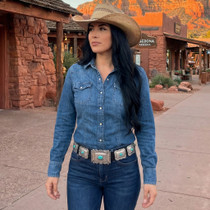 Native American Sterling Silver Turquoise Concho Belt 48925