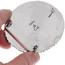 Fancy Southwest Turquoise Belt Buckle Sterling Silver 48976