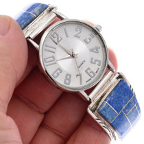 Lapis Inlay Southwest Sterling Silver Watch 48999