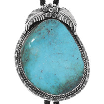 Large Genuine Turquoise Bolo Tie 49011