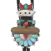 Vintage Zuni Inlay Kachina Bolo Tie 49025
