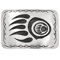 Sterling Silver Bear Paw Belt Buckle 49032