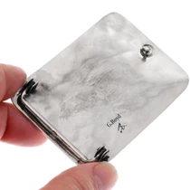 Southwest Belt Buckle All Sterling Silver Overlay Bear Paw