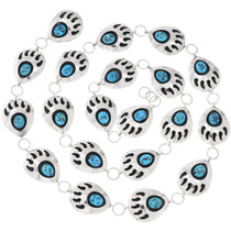 Sterling Silver Bear Paw Concho Belt 49038