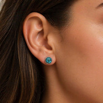 Kingman Turquoise Nugget Sterling Earrings 49059