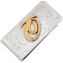 Southwest Script Initial Money Clip 49086