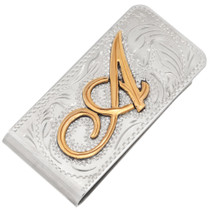 Western Engraved Initial Money Clip 49087