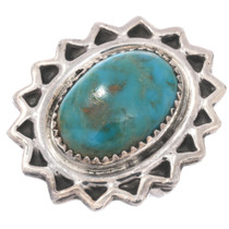 Genuine Turquoise Sterling Silver Ring 49095