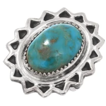 Genuine Turquoise Sterling Silver Ring 49095