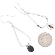 Southwest Black Onyx Dangle Earrings 49116