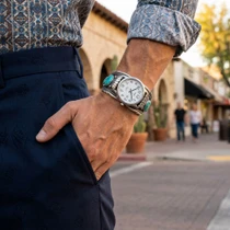 Turquoise Mens Watch Bracelet Made in USA 49119