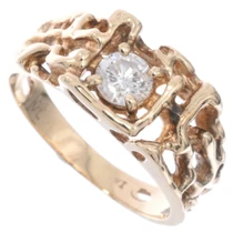 14K Gold Drip Diamond Ring 49141