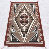 Vintage Two Grey Hills Navajo Rug 49182