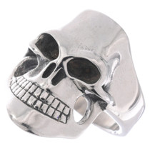 Stainless Steel Smooth Skull Ring Size 7 7422