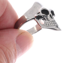 Stainless Steel Smooth Skull Ring Size 7 7422