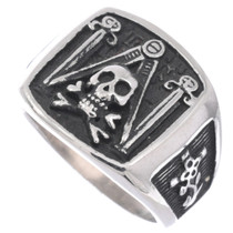 Skull Crossbones Signet Ring 50056