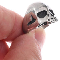Size 7 Shiny Silver Skull Ring 50062
