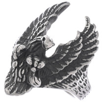 Stainless Steel Eagle Landing Ring 50076