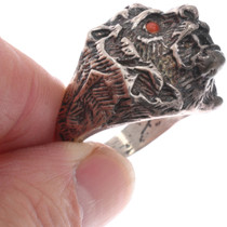 Size 11 Angry Lion Ring Sterling Silver 50087