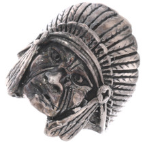 Sterling Silver Indian Chief Ring 50092