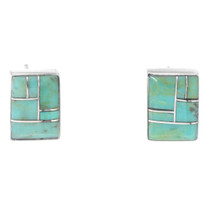 Turquoise Inlay Post Earrings 49197