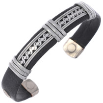 Faux Leather Aluminum Bracelet 50105