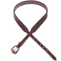 Hand Tooled Southwest Leather Belt Ranger Buckle Set 50116