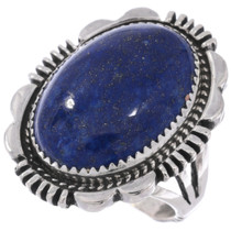 Sterling Silver Lapis Ladies Ring 49214