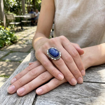 Lapis Navajo Ladies Ring Sterling Lapis Navajo Ladies Ring Sterling 49214