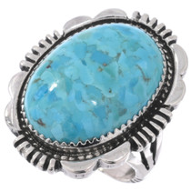 Sterling Silver Turquoise Ring Ladies 49215