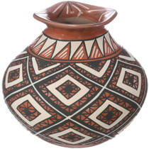 Polychrome Hand Painted Dazzler Mata Ortiz Pottery by Luis Ortiz 0059