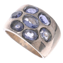 Sterling Silver Seven Stone Amethyst Ring 50149
