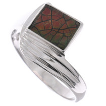 Vintage Sterling Silver Ammolite Gemstone Ring 50152