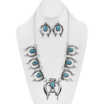 Crescent Navajo Naja Turquoise Necklace Set 49262