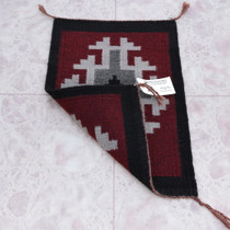 Traditional Vintage Hand Woven Ganado Red Navajo Rug 1.3ft x 1ft 0215