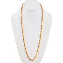 Gold Plated Braided Chain Necklace 50155