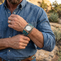Real Turquoise Watch Cuff Mens 49286