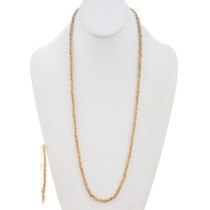 Long Sterling Silver Rope Necklace and Bracelet Set 7511