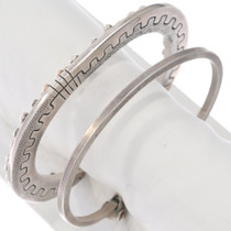 Two Vintage Sterling Silver Stacking Bracelets 0482