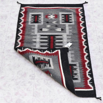 Vintage Hand Woven Navajo Storm Pattern Rug 4ft x 2.3ft 0061