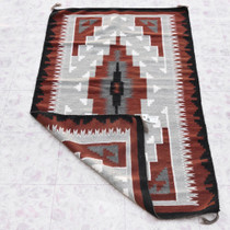 Navajo Two Grey Hills Rug Hand Woven Vintage 5.1ft x 2.8ft 0039
