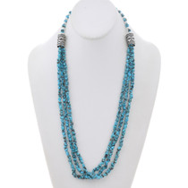 Real Turquoise Nugget Necklace Native Made 49302