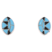Zuni Turquoise Inlay Earrings 49304