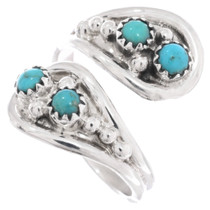 Sterling Silver Turquoise Bypass Ring 49305