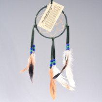 Green Leather Dreamcatcher 4 Inches Wide 49308
