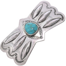 Sterling Silver Turquoise Hair Barrette 49316