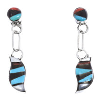 Zuni Turquoise Dangle Earrings 49330
