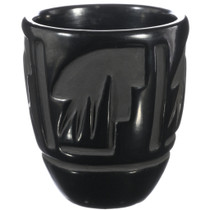 Authentic Santa Clara Blackware Pottery Tall Bowl 49346