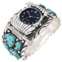 Kingman Nugget Turquoise Mens Old Pawn Watch Cuff 49358